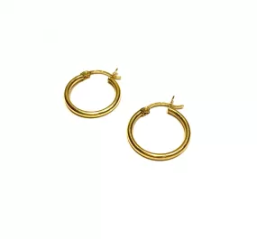 10k Gold Medium Classic Hoops