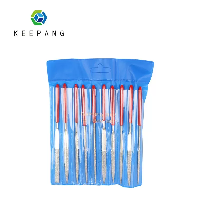 10Pcs Mini 140*3Mm Needle File Set Diamond Handy Tools For Ceramic Glass Gem Stone Hobbies Crafts An