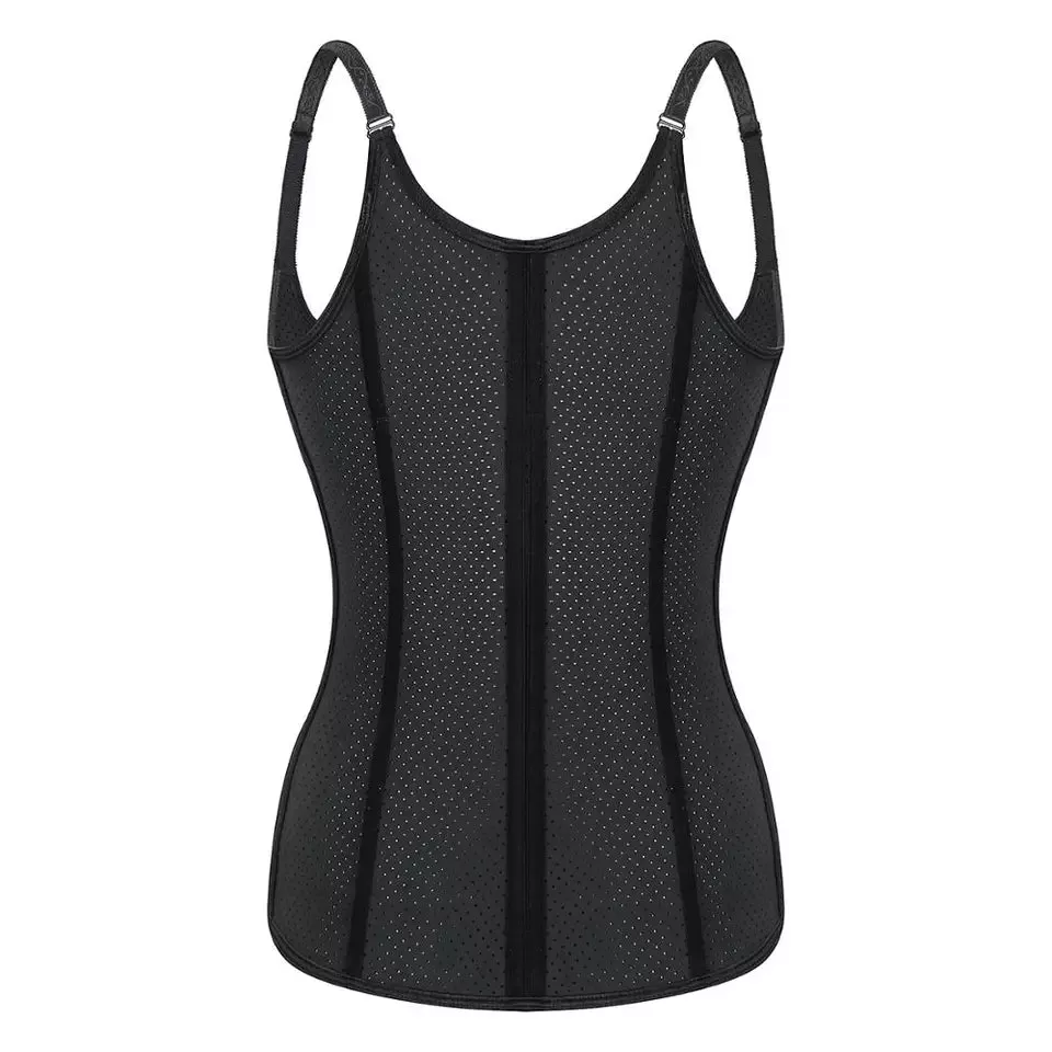 12 steel bone Breathable Latex Corset Vest Waist Trainer