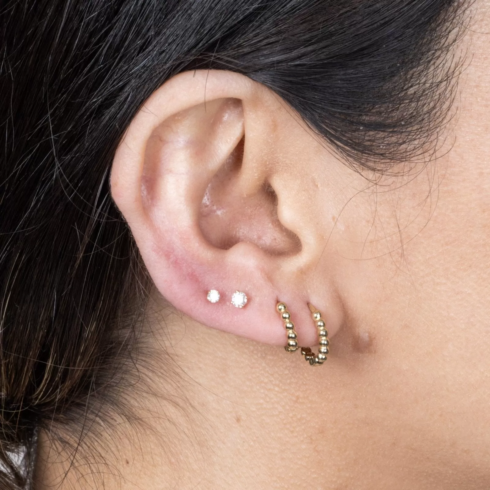 14k Gold Cartilage Cubic Internally Internal Threaded Labret