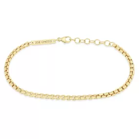 14k Gold Medium Box Chain Bracelet