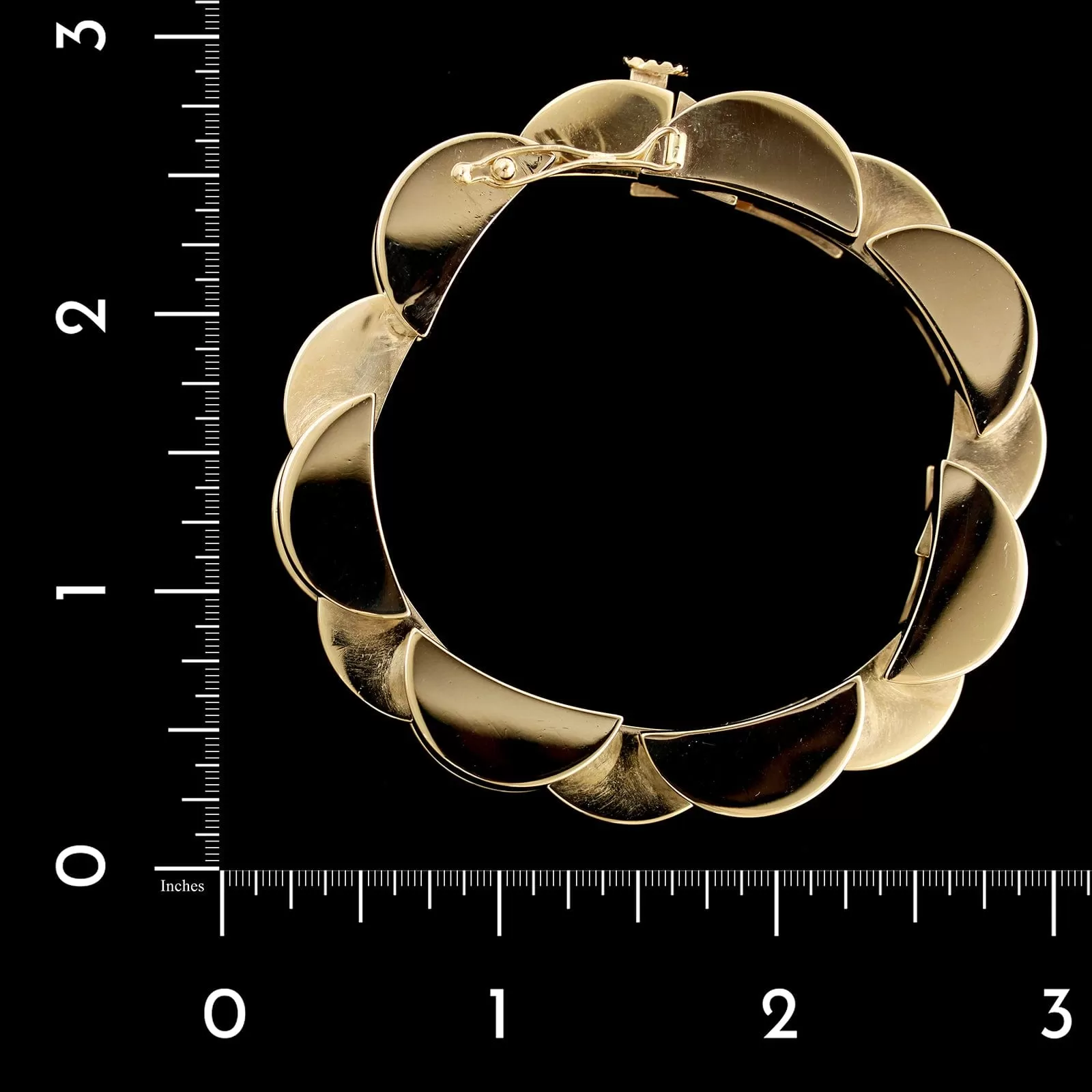 14K Yellow Gold Estate Dome Link Bracelet