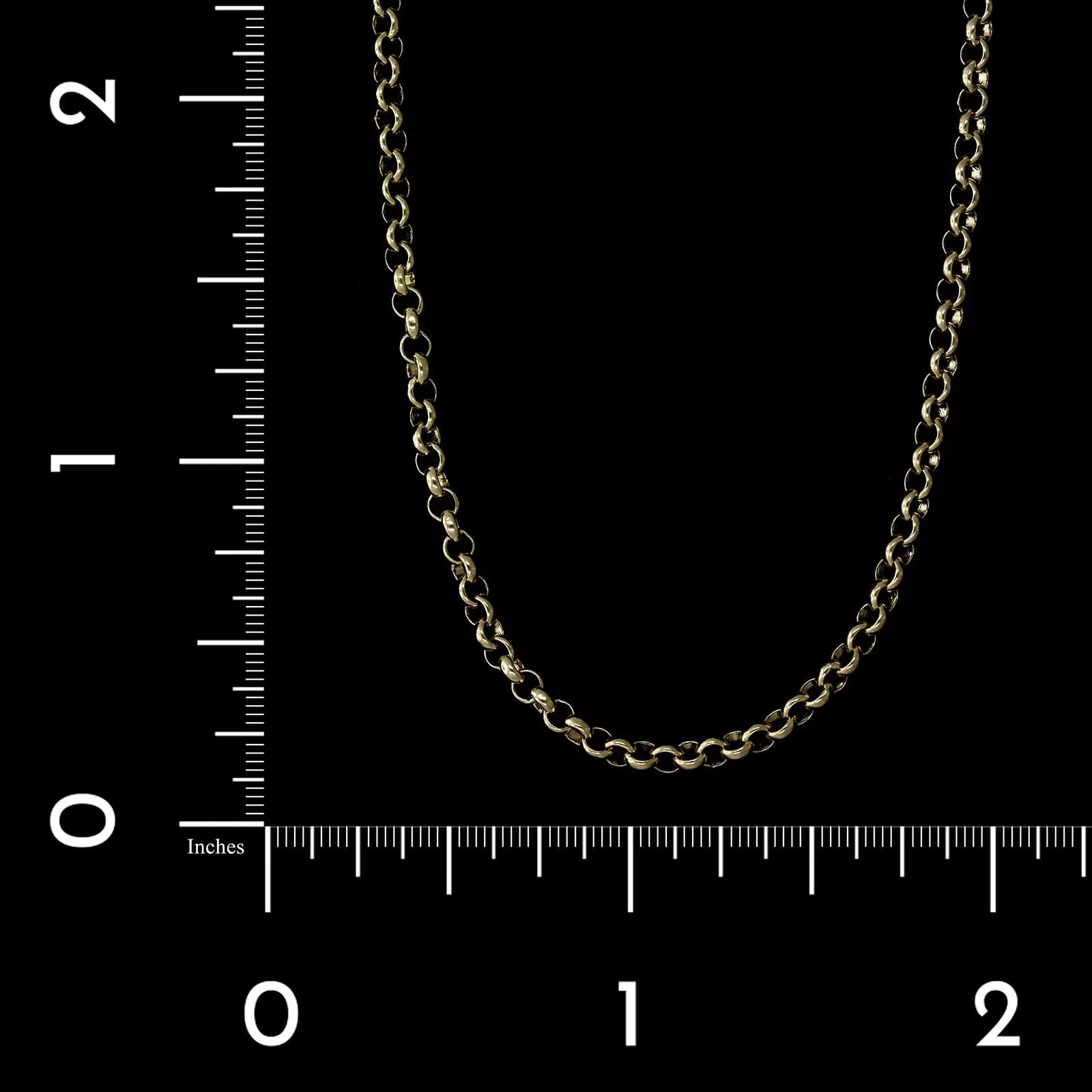 14K Yellow Gold Estate Rolo Link Chain