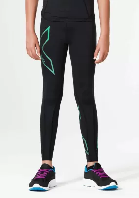 2XU Core Girls Compression Tight <BR> CA4158B-BLK/IGR