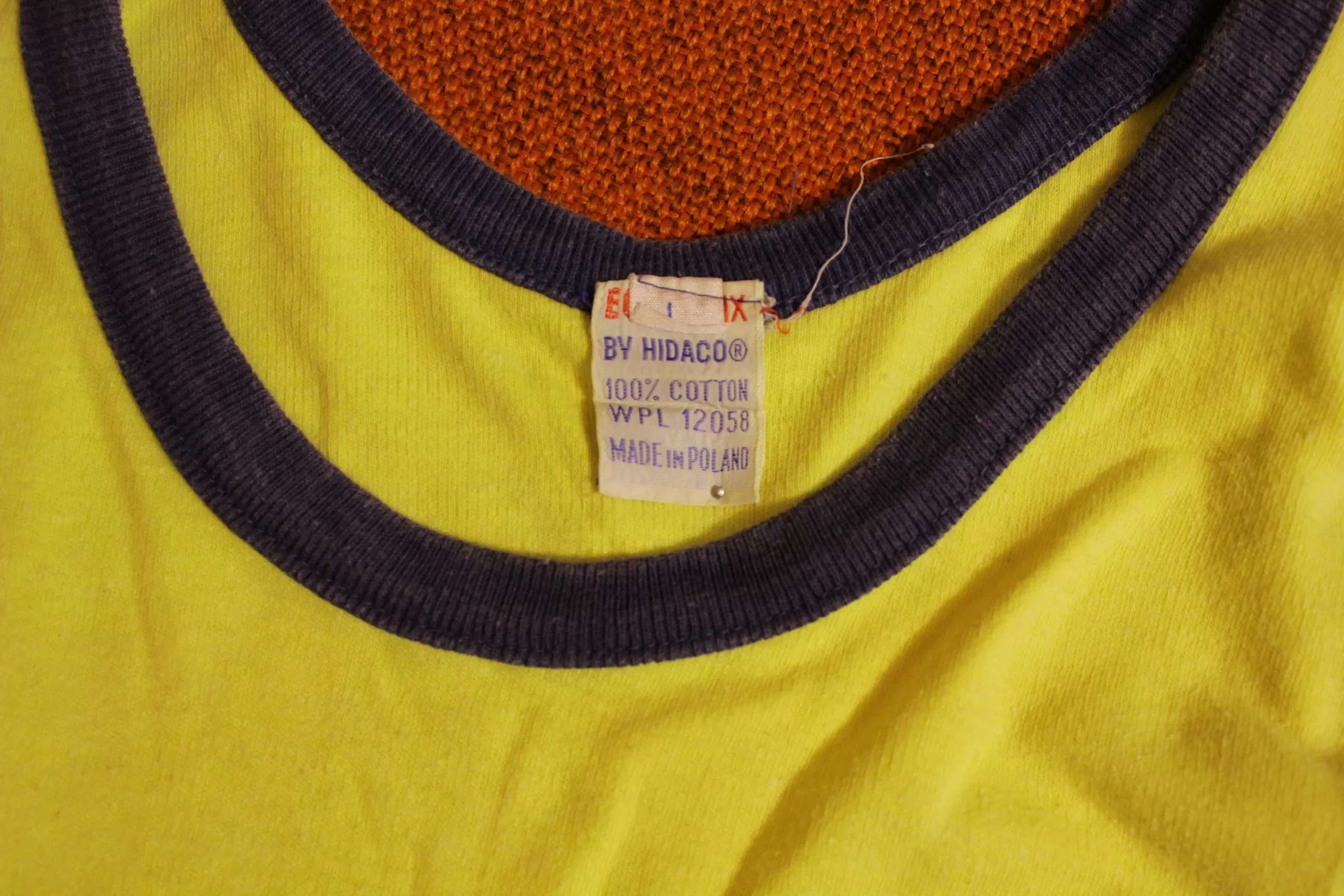 #33 Ego-Trix by Hidaco Vintage 80's 70's Yellow Tank Top