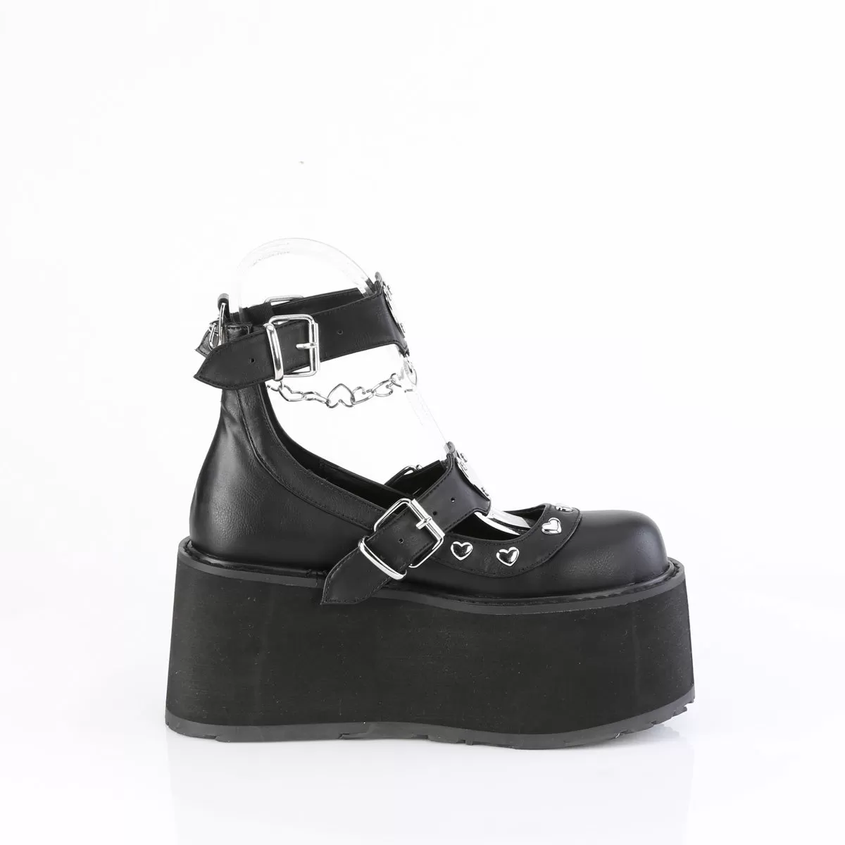 4 Inch Platform DAMNED-56 Black Vegan Leather