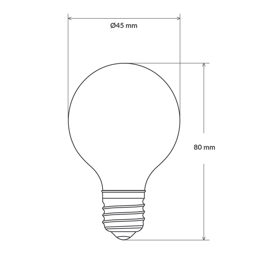 4W Fancy Round LED Bulb E27 Frost in Warm White