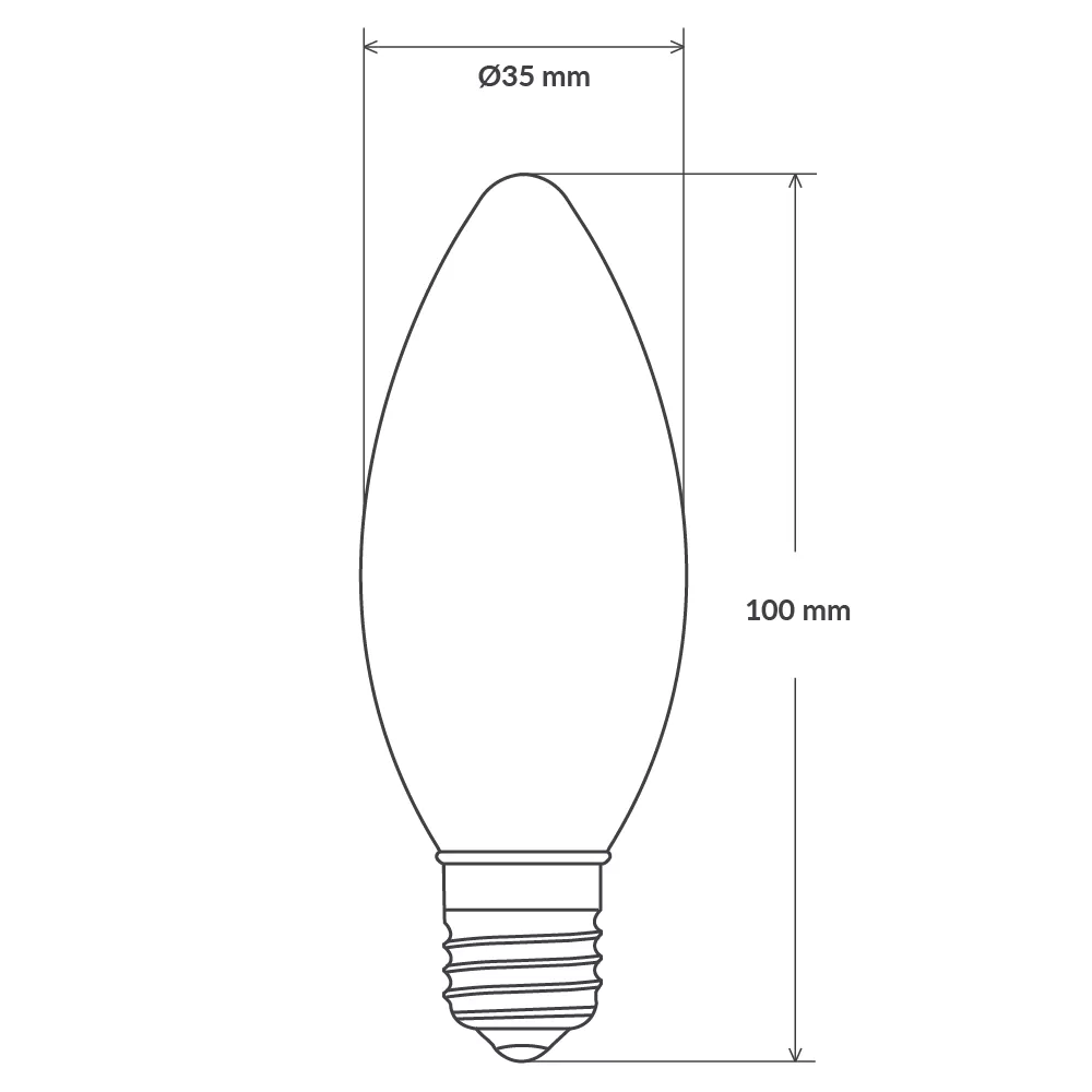 6W Candle LED Bulb E27 Clear in Natural White