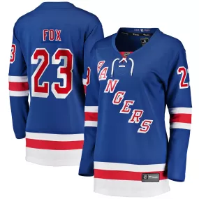 Adam Fox New York Rangers Fanatics Branded Women's 2017/18 Home Breakaway Jersey - Blue