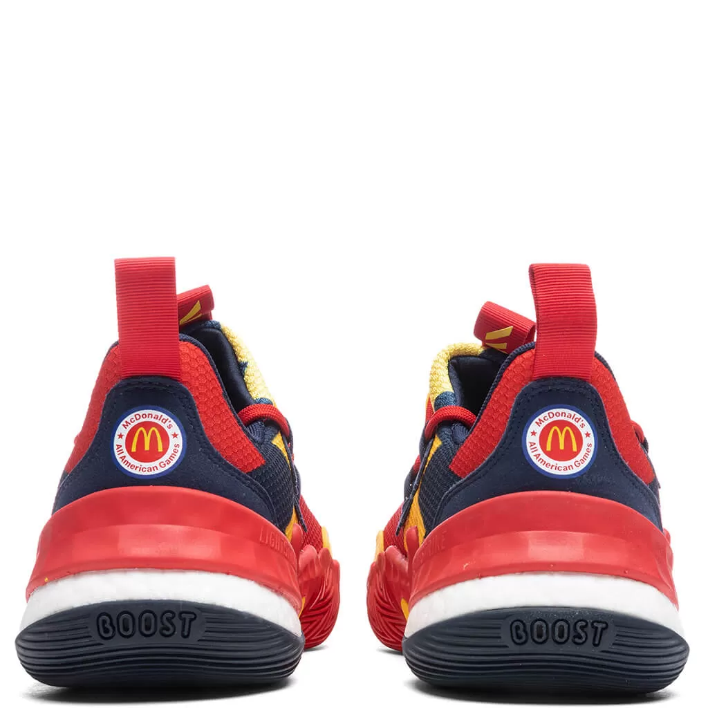 Adidas x Trae Young 1 MCAAG - Solid Red/Bold Gold/Navy Blue