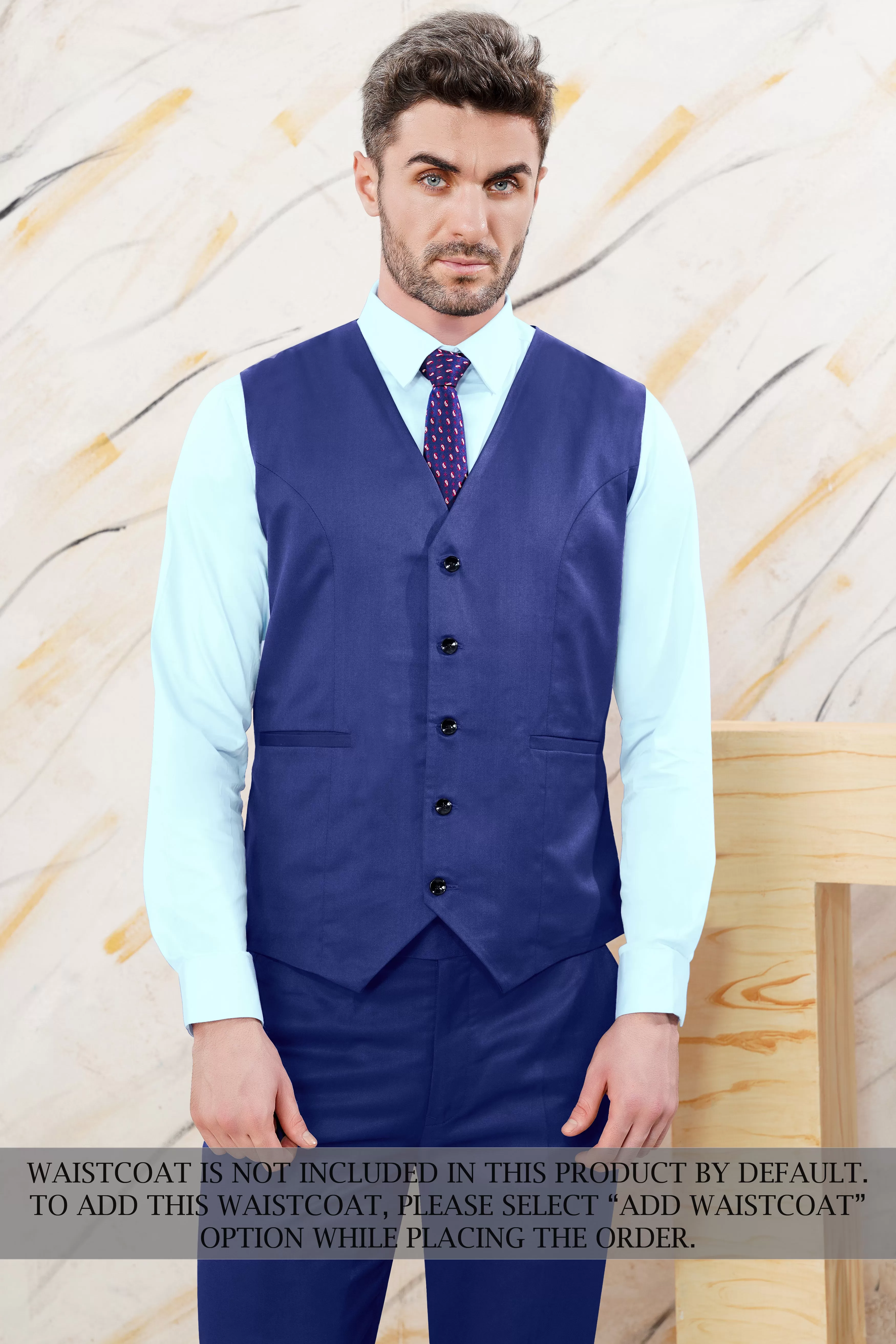 Admiral Blue Wool Rich Single Breasted Suit