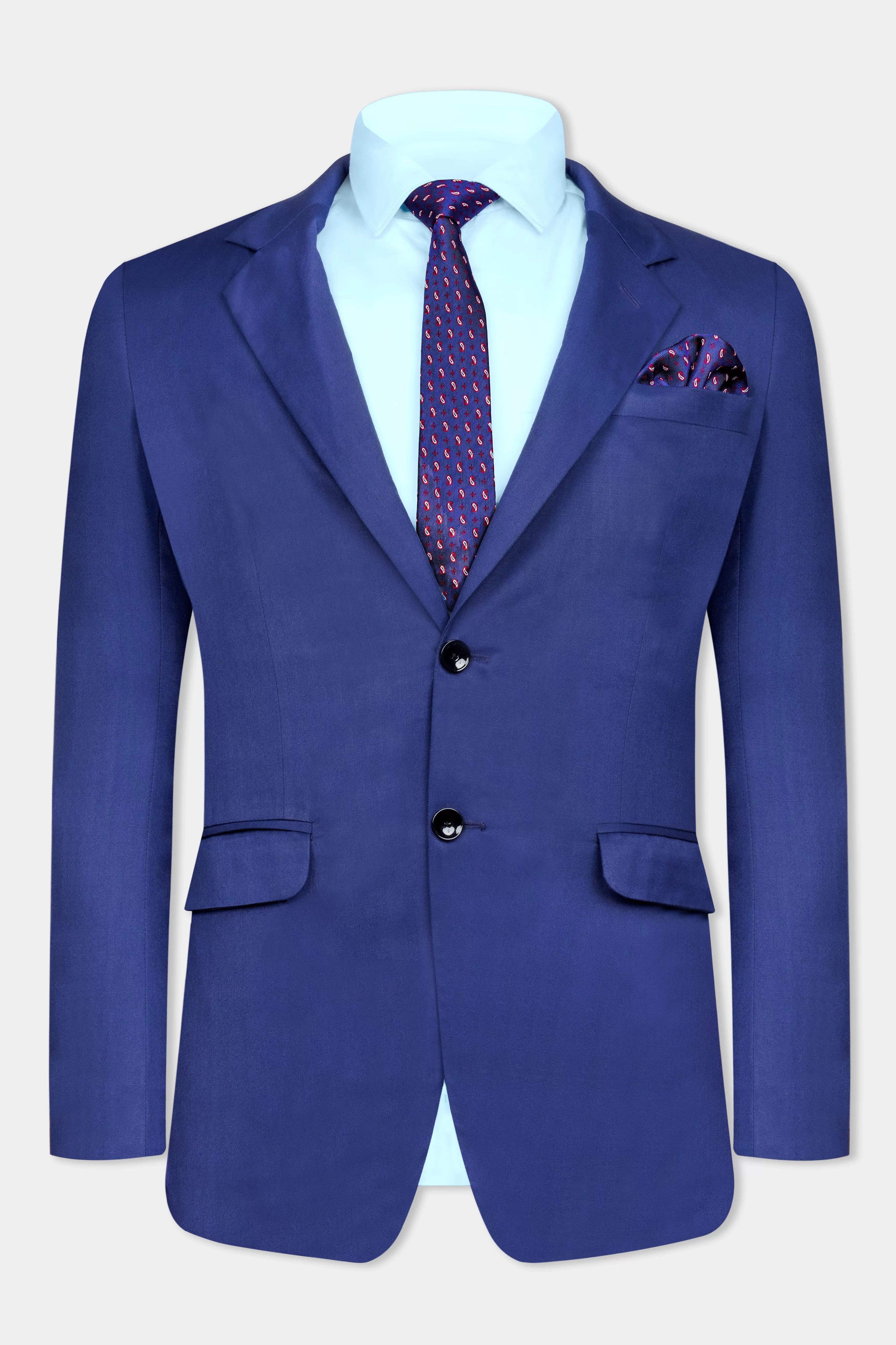 Admiral Blue Wool Rich Single Breasted Suit