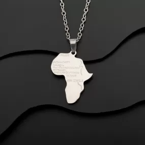 Africa Pendant Silver Color  Hippie Necklace S 4626356