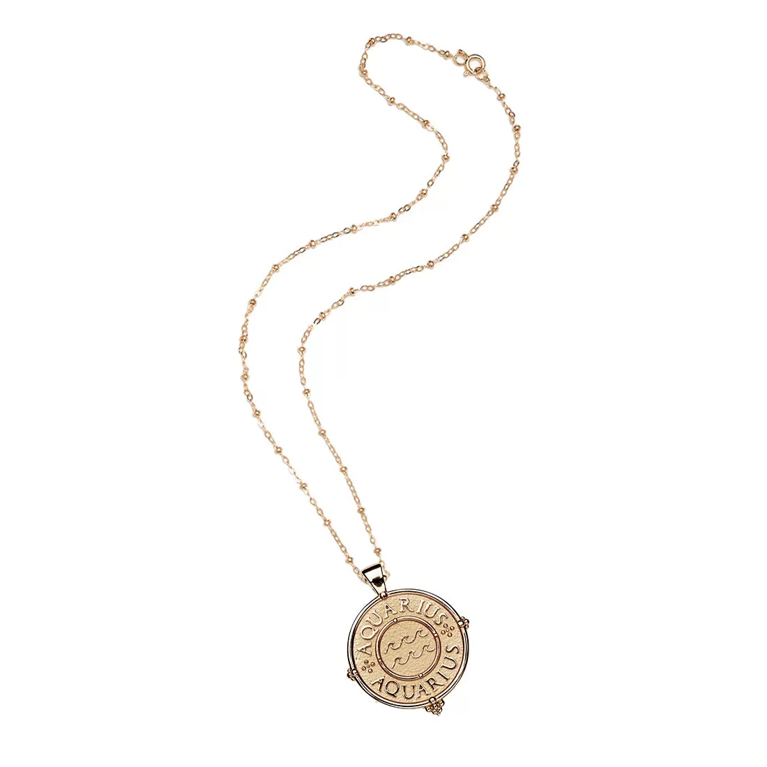 AQUARIUS JW Zodiac Pendant Coin - Jan 20 - Feb 18