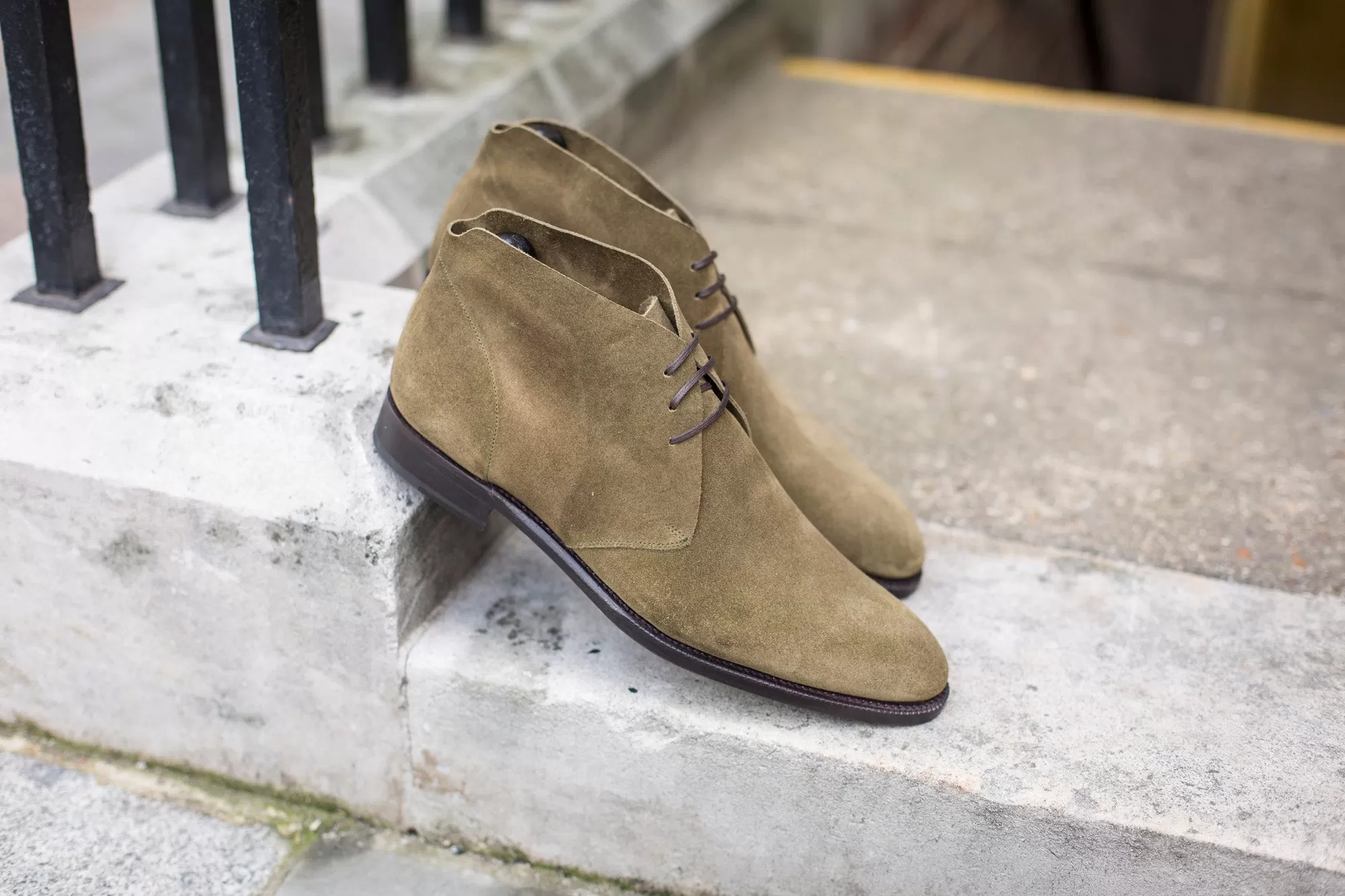 Ballard - MTO - Olive Suede - NGT Last - Single Leather Sole