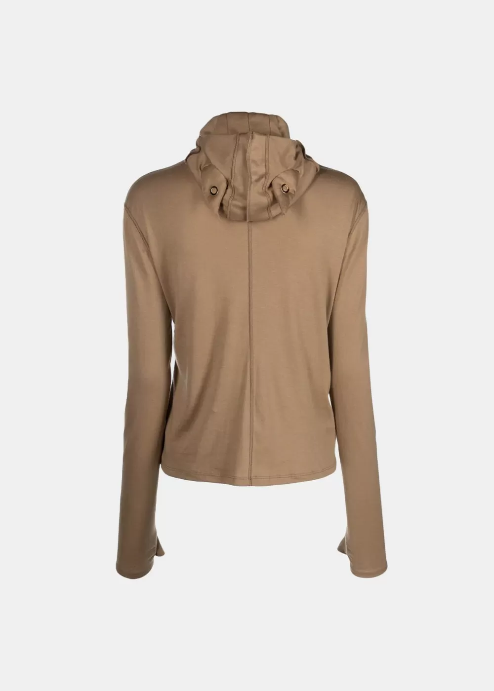 Beige Devil Horn Hoodie