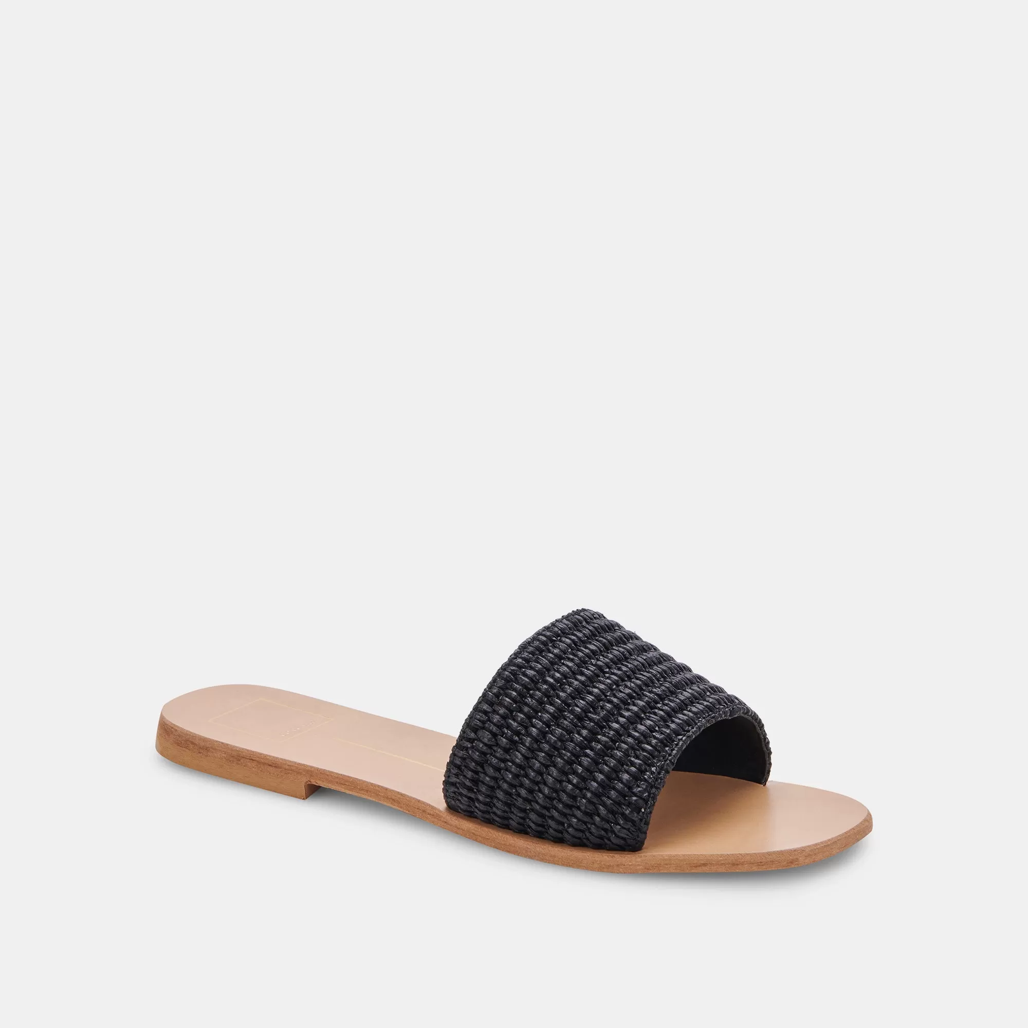 BELLE SANDALS BLACK RAFFIA