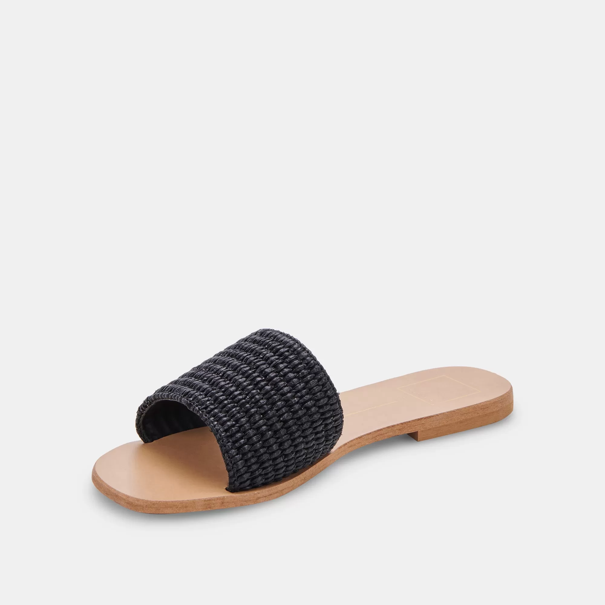 BELLE SANDALS BLACK RAFFIA