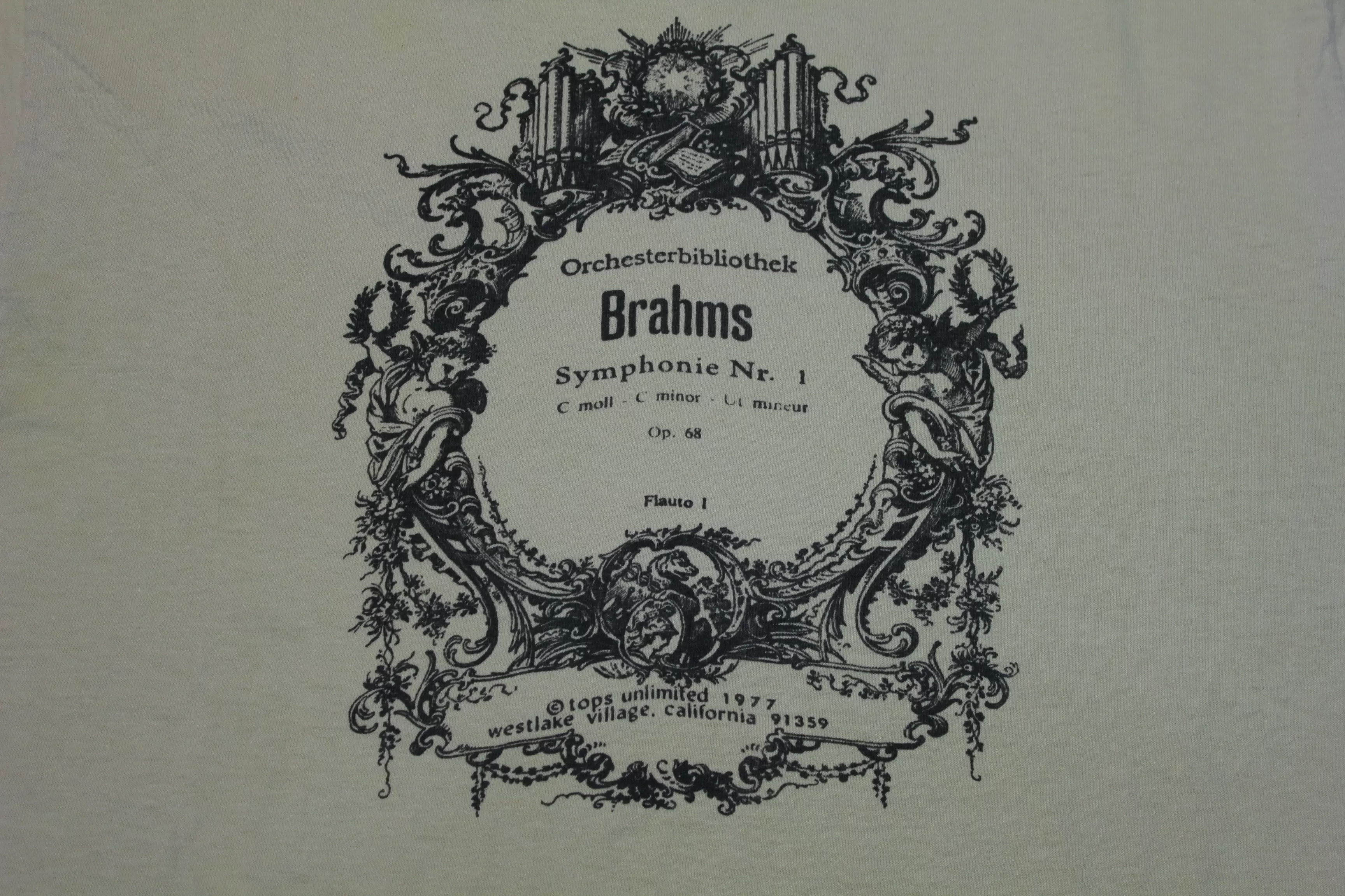 Brams Orchesterbibliothek Symphonie Nr. 1 Vintage 1977 Tops Unlimited 70's T-Shirt