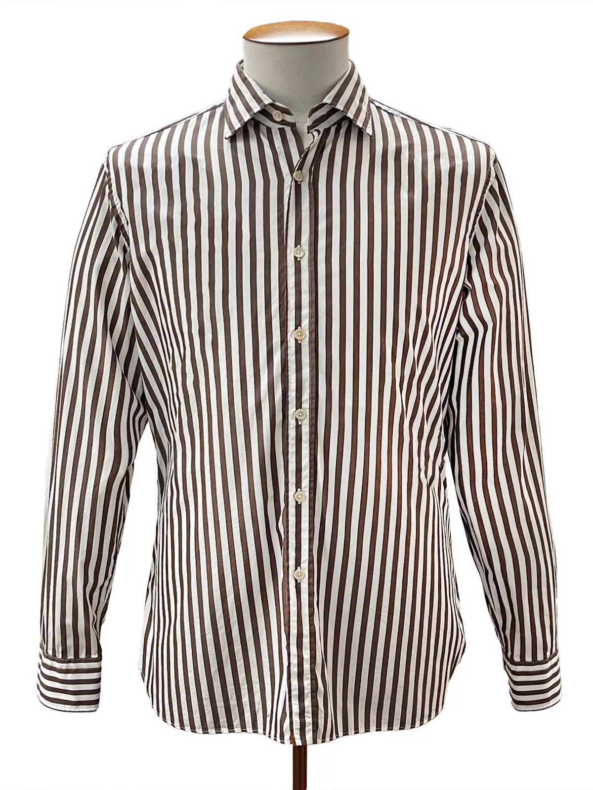 Brown & White Bengal Stripe Shirt