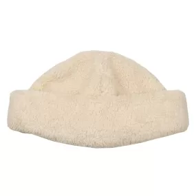 cableami - Boa Fleece Drawcord Hat - Ivory