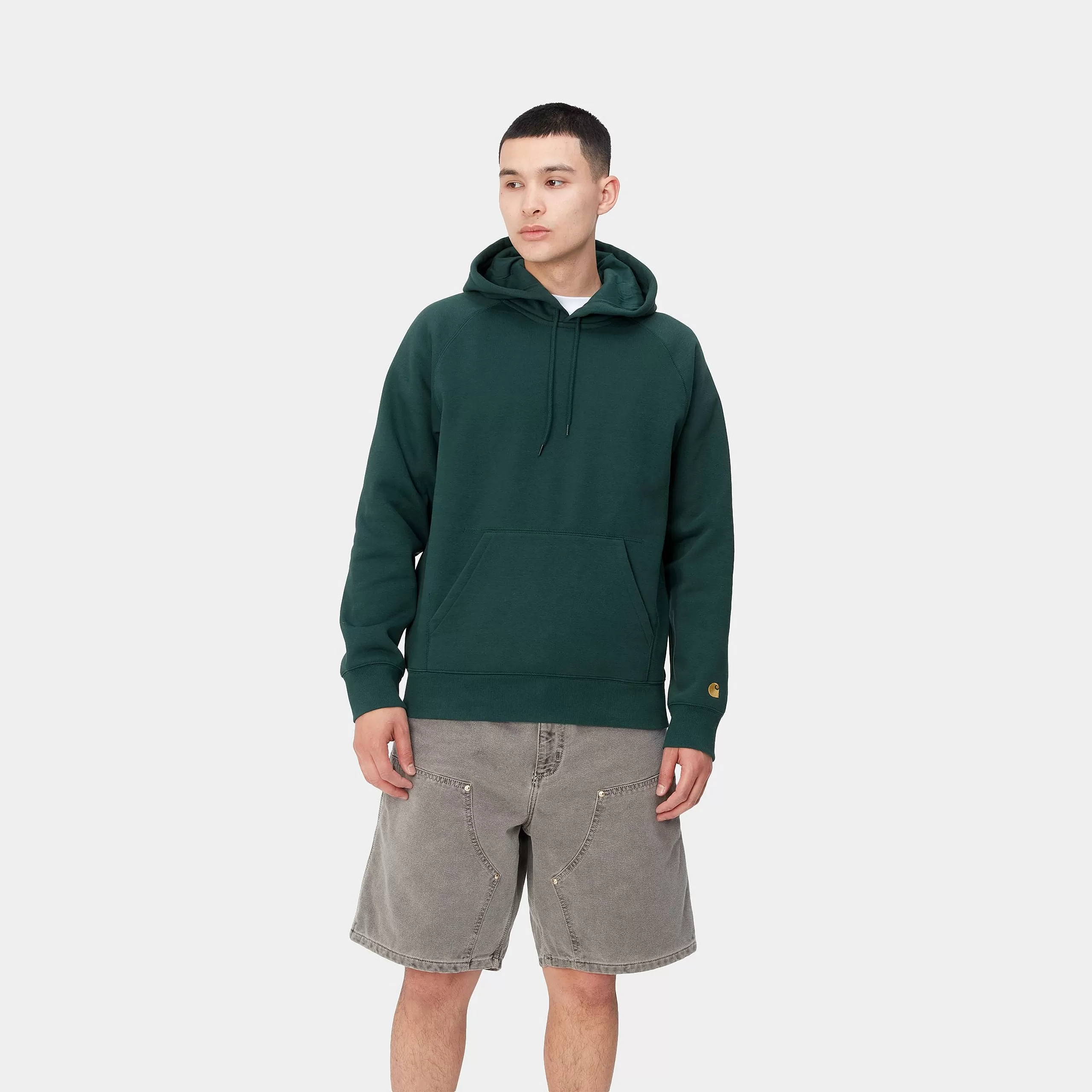 Carhartt Hooded Chase Sweat Botanic/Gold