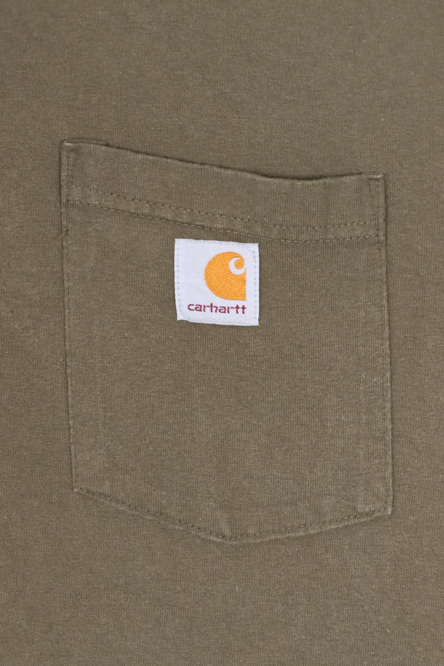 CARHARTT Olive Green 'Original Fit' Casual Front Pocket T-Shirt (M)