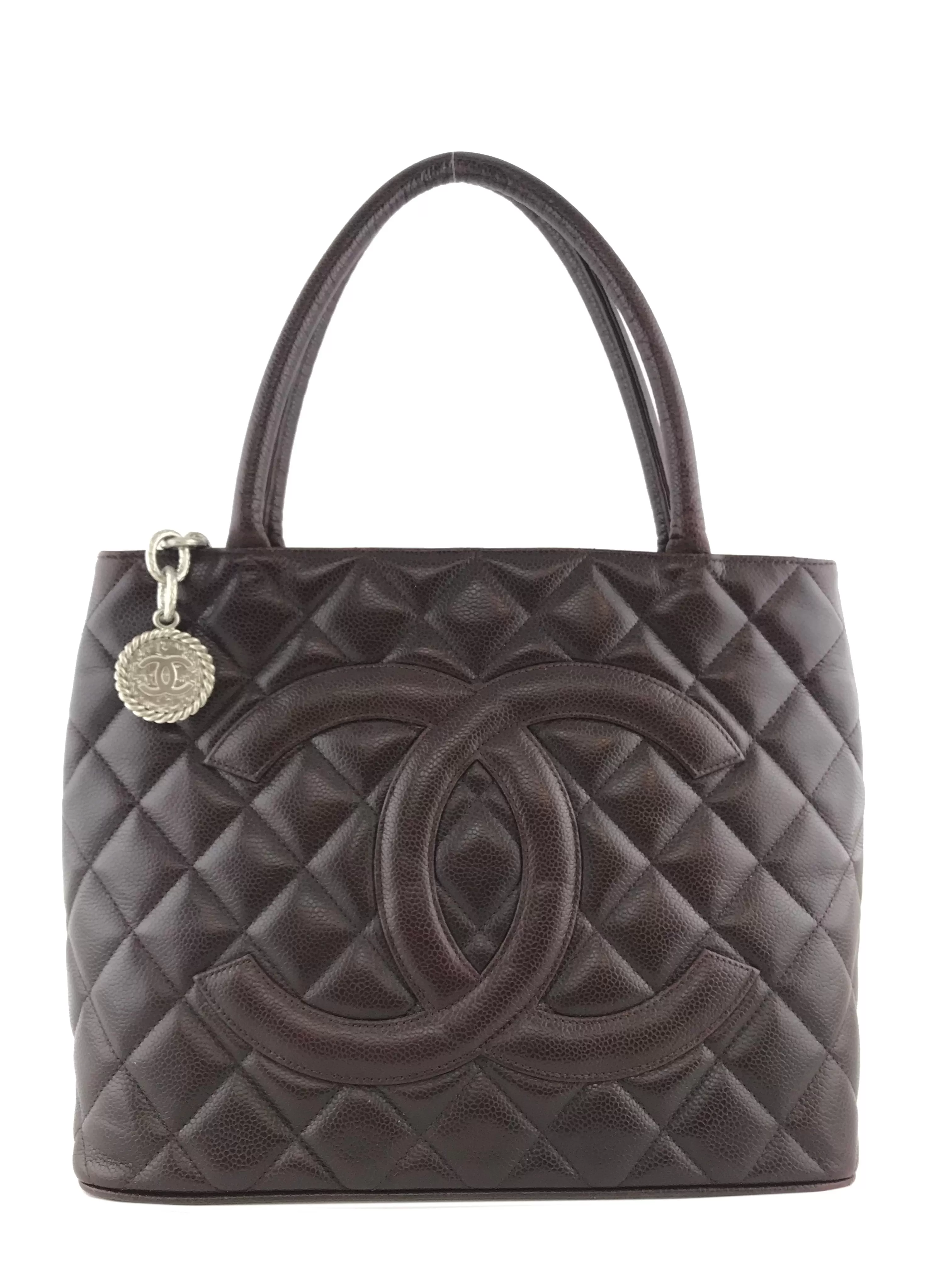 Chanel Quilted Caviar Medallion Tote Bag