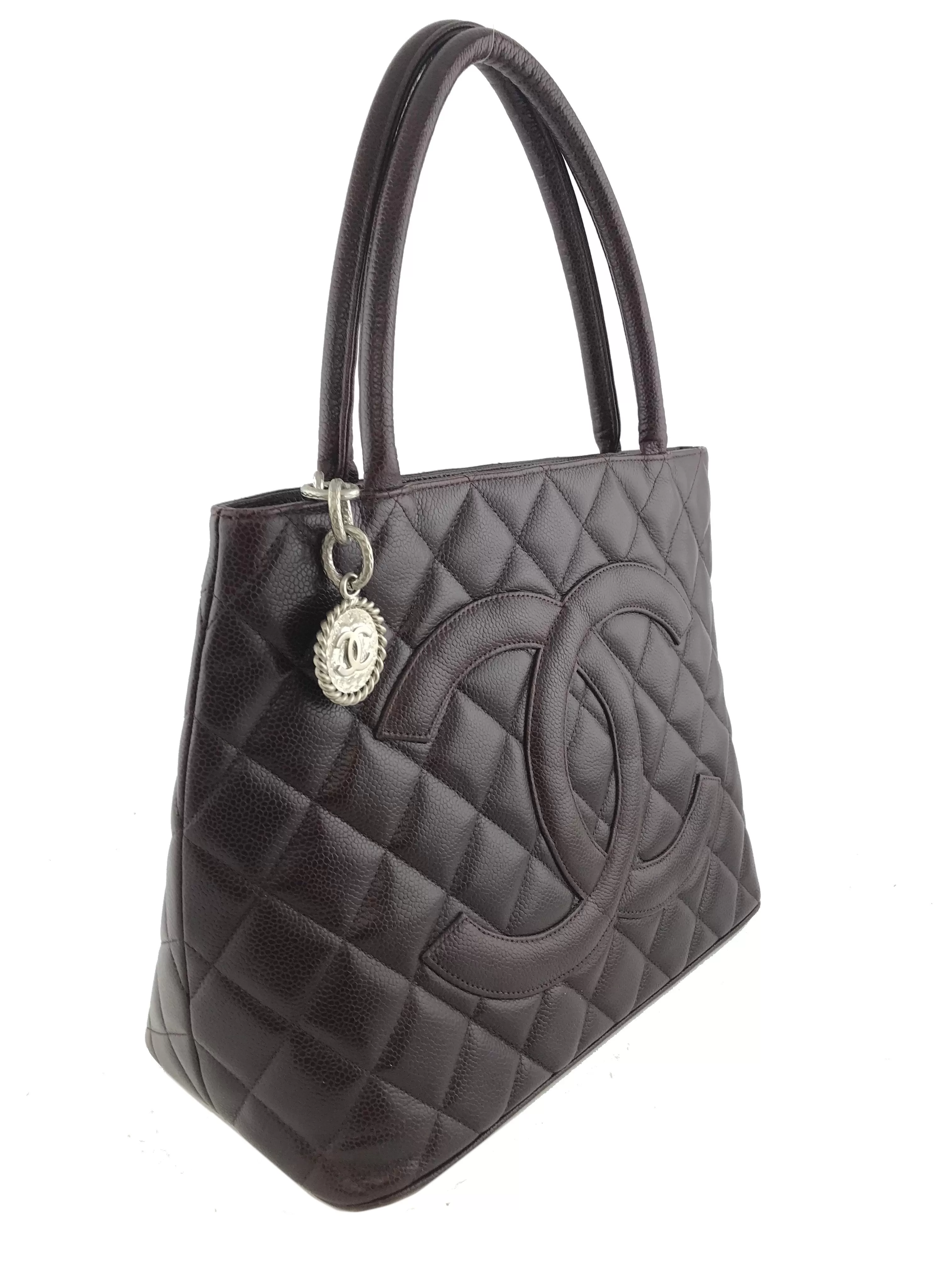 Chanel Quilted Caviar Medallion Tote Bag