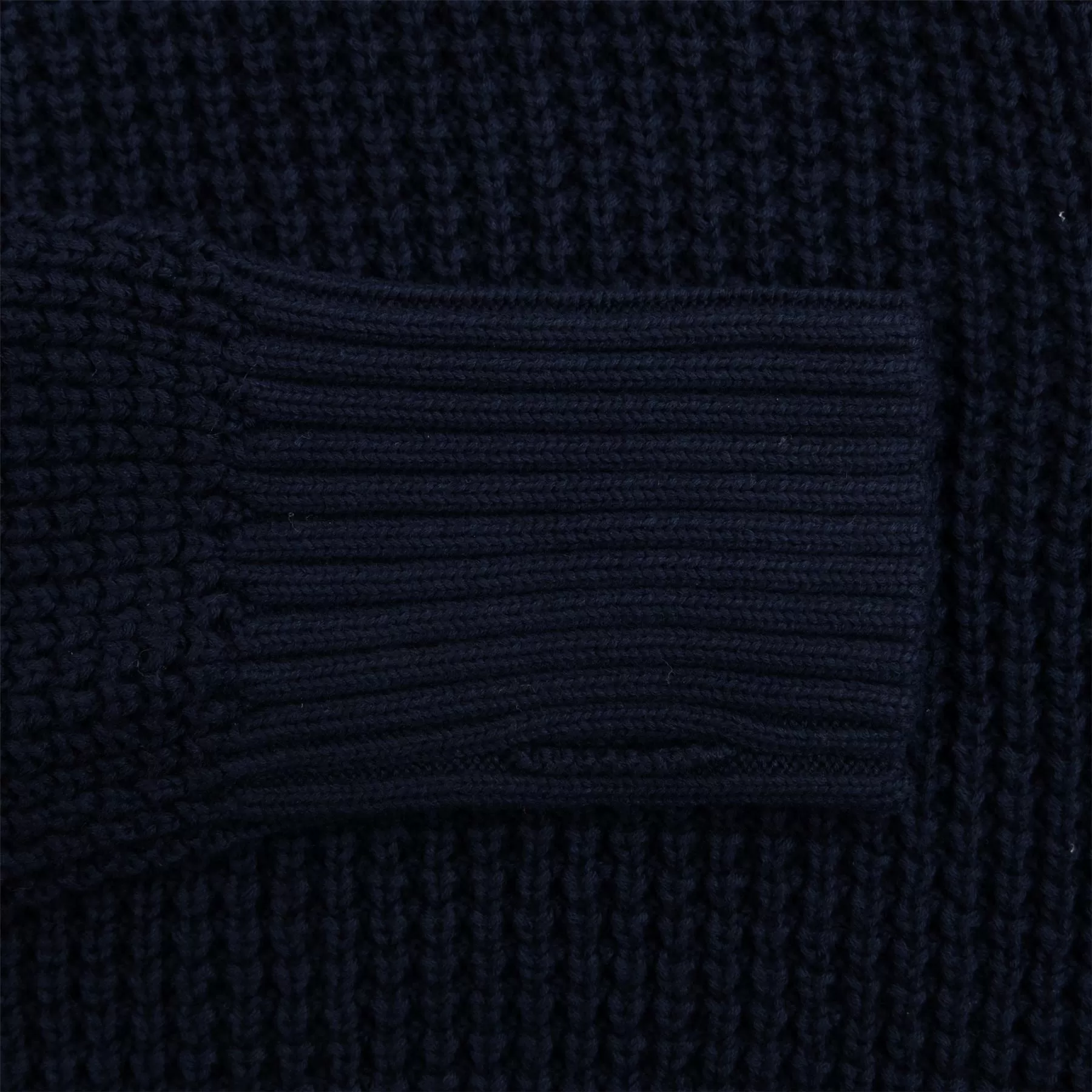 Chunky Knit Pima Cotton Sweatshirt Deep Navy - SS24