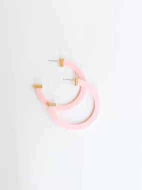 Classic Acrylic Large Hoops in Blush