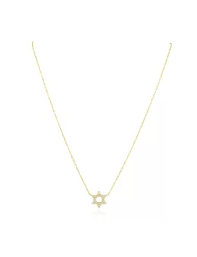 Classic Star Of David Necklace, Gold