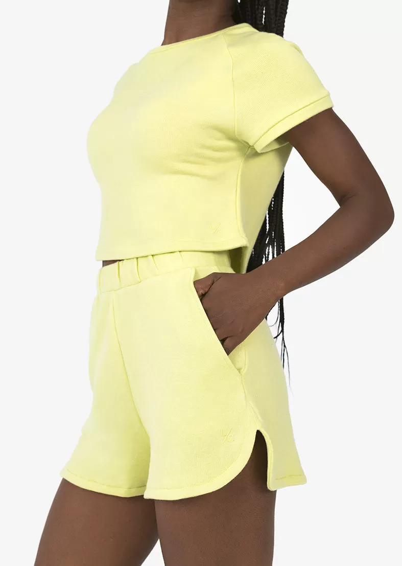 Club LC Scalloped Sweat Short Citrus