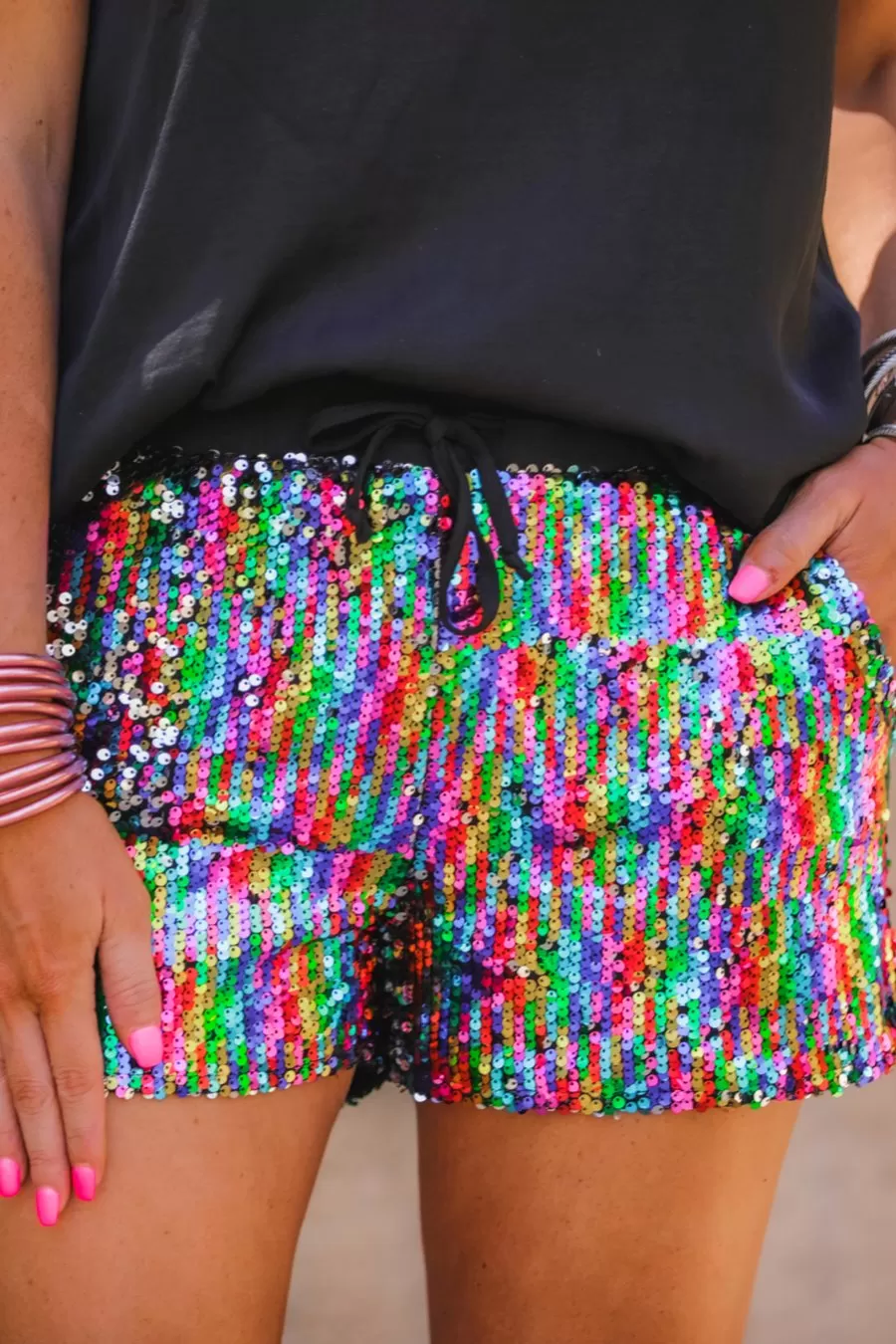 Confetti Sequin Shorts