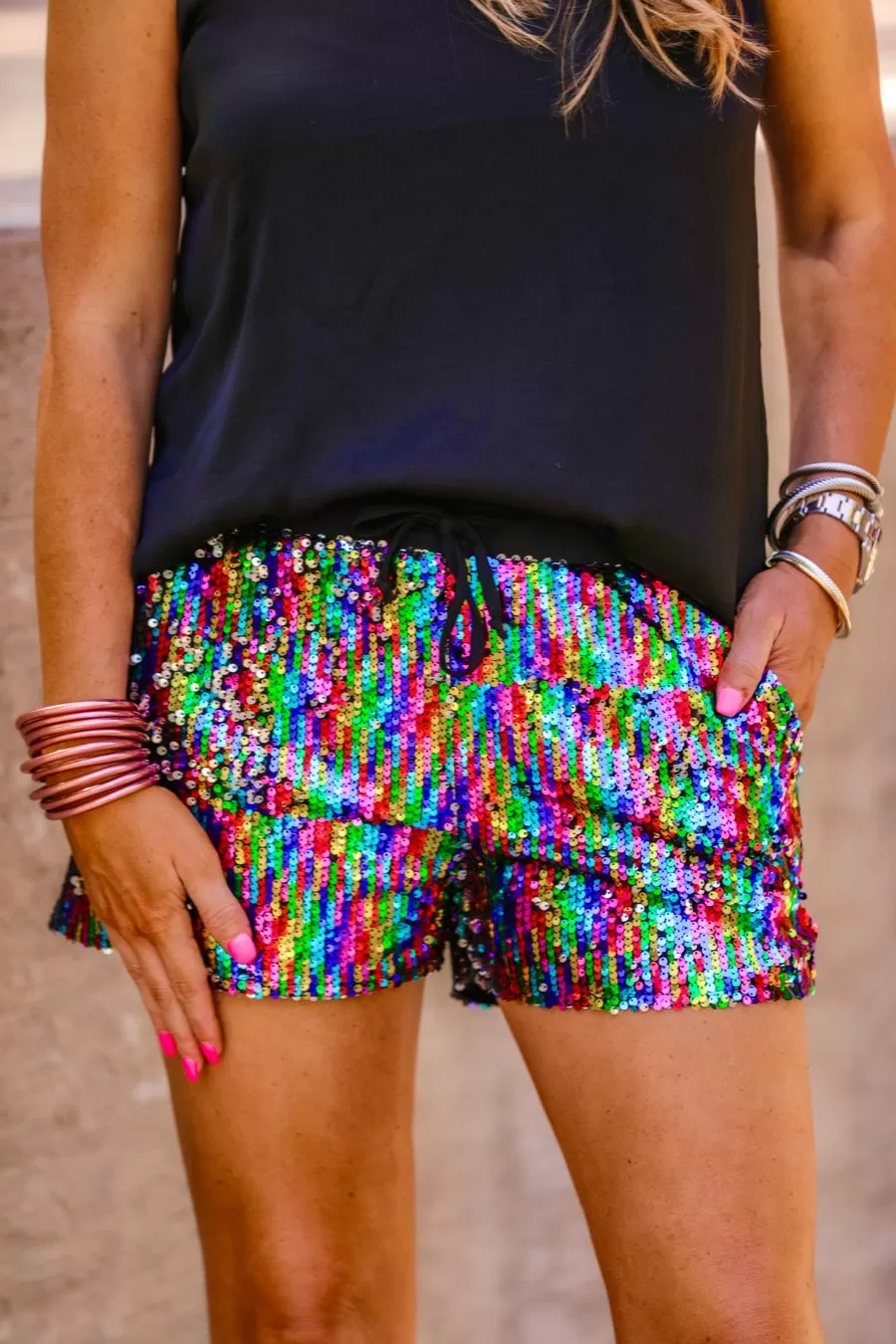 Confetti Sequin Shorts