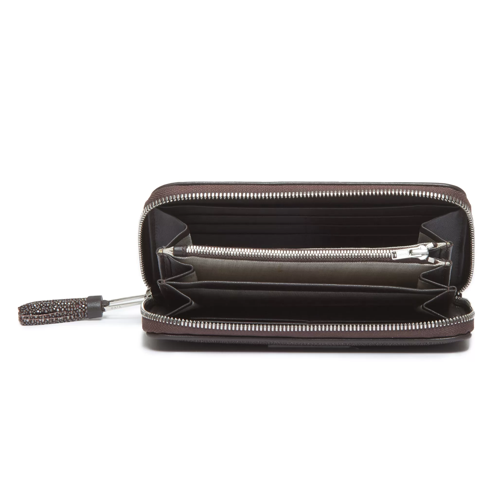 Cora Classic Shagreen Zip Around Wallet