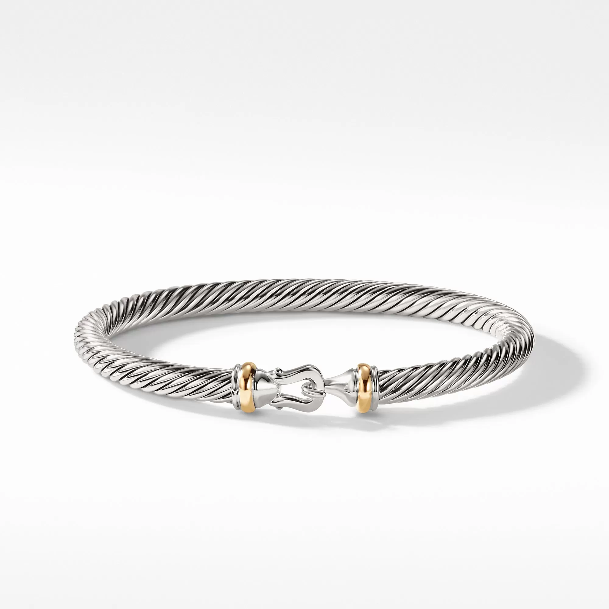 David Yurman Buckle Cable Bracelet with Gold 5mm