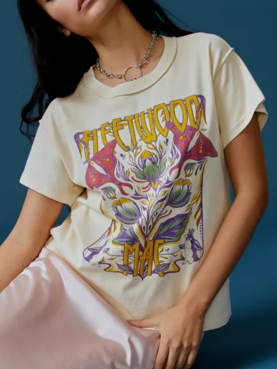 DAYDREAMER Fleetwood Mac Butterflies Reverse Girlfriend Tee