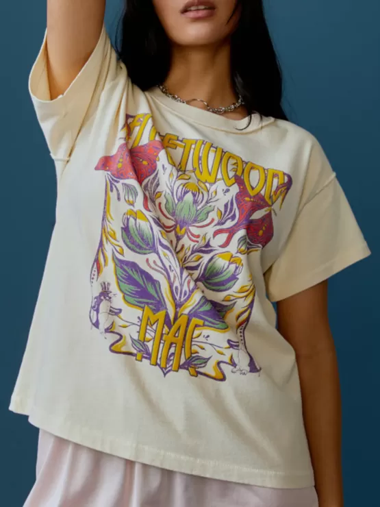 DAYDREAMER Fleetwood Mac Butterflies Reverse Girlfriend Tee