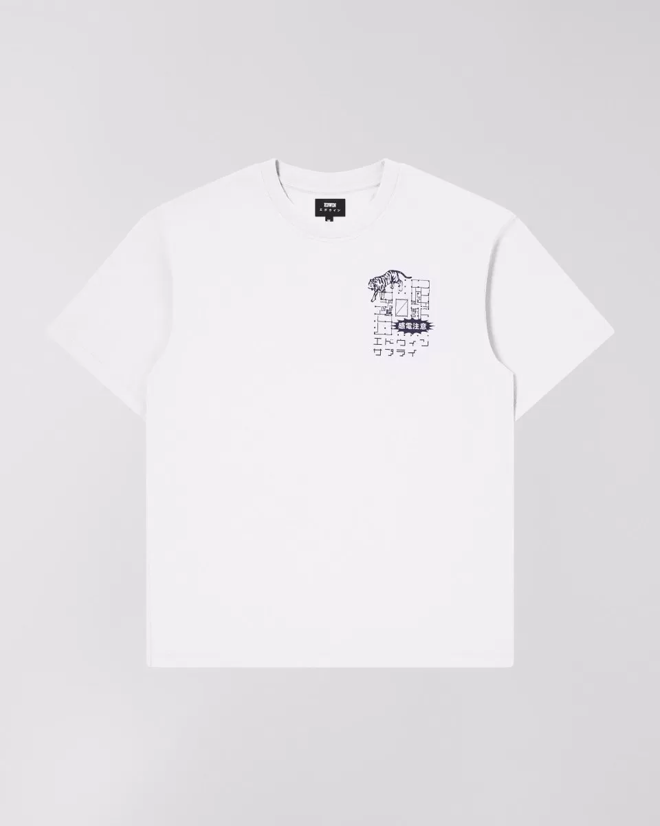 EDWIN HAZARDOUS VOLTAGE T-shirt - WHITE