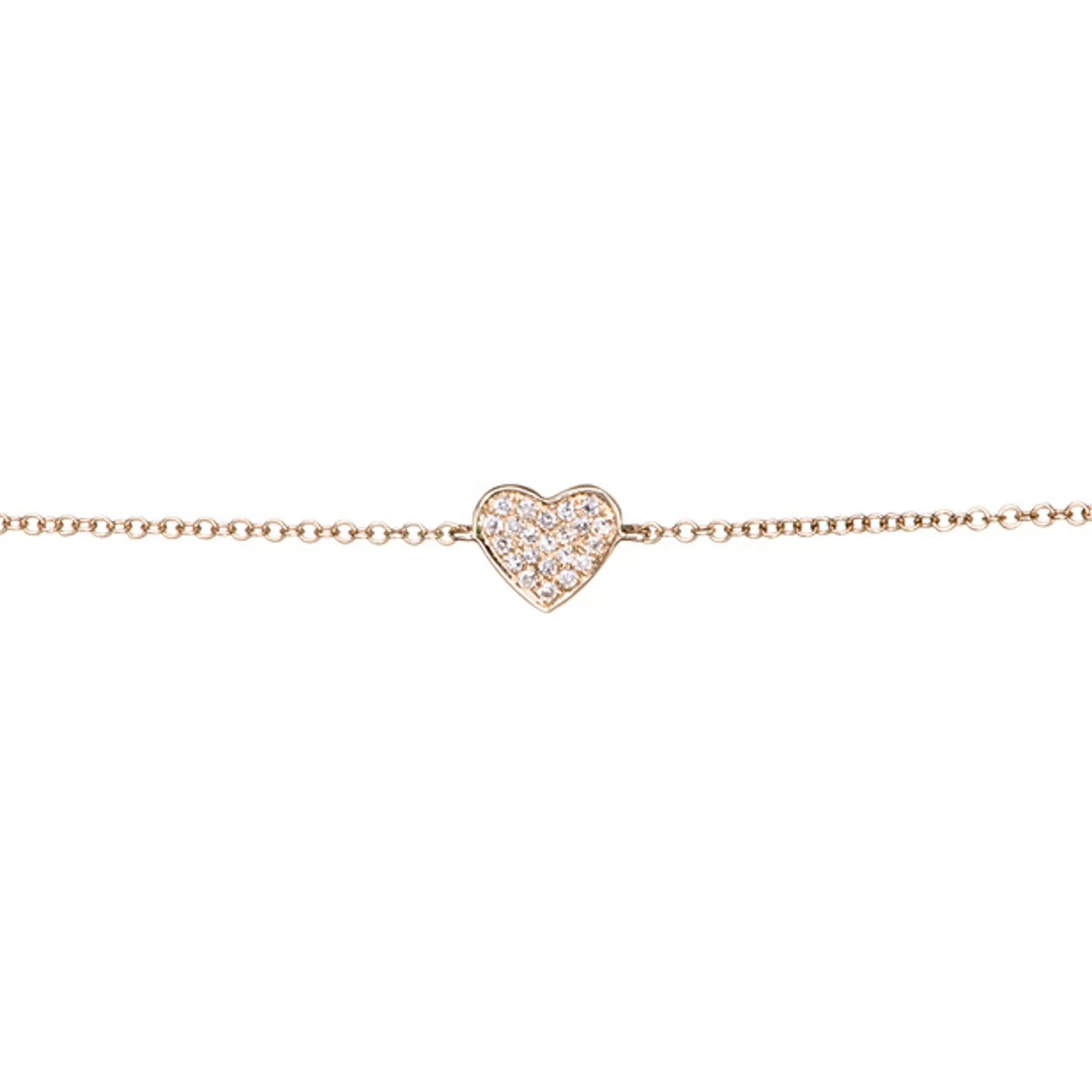 EF Collection - Diamond Heart Bracelet, Yellow Gold