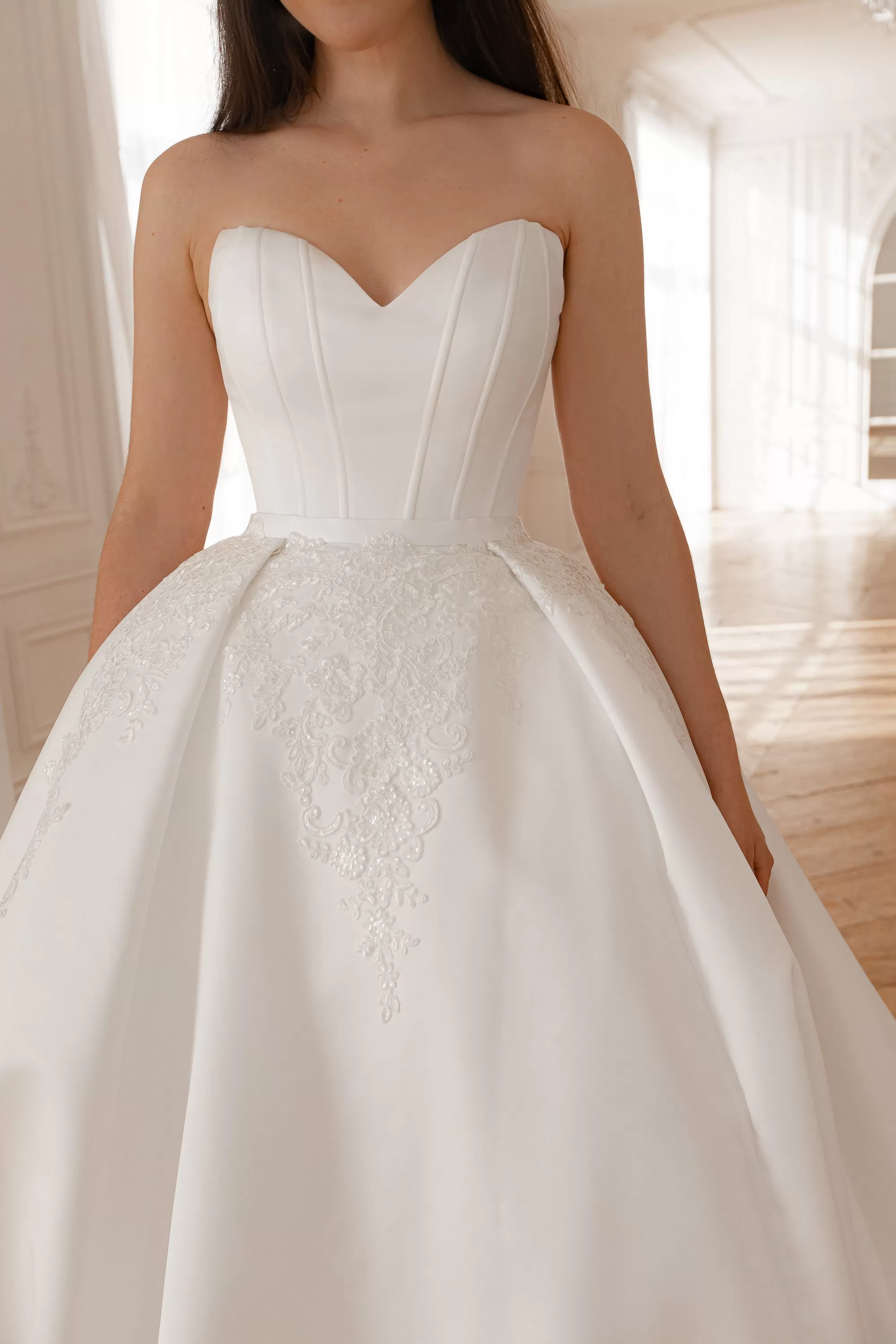 Extra Convertible Wedding Dress Steltella  (Basic dress   bolero   bow   detachable skirt))