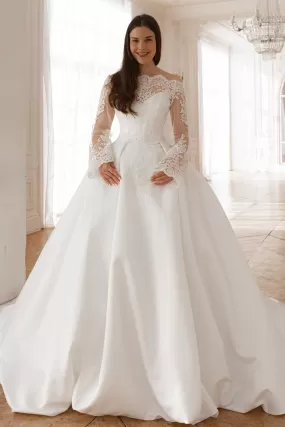 Extra Convertible Wedding Dress Steltella  (Basic dress   bolero   bow   detachable skirt))