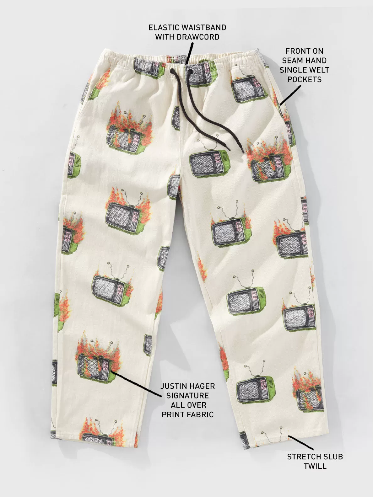 Featured Artist Justin Hager Elastic Waist Pants