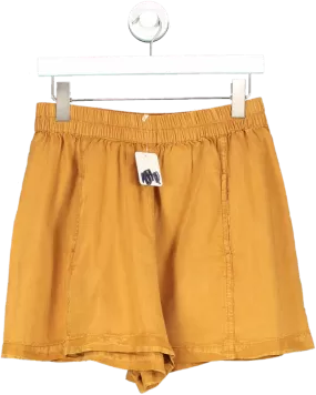 Free People Yellow Get Free Poplin Pull Of Shorts UK M