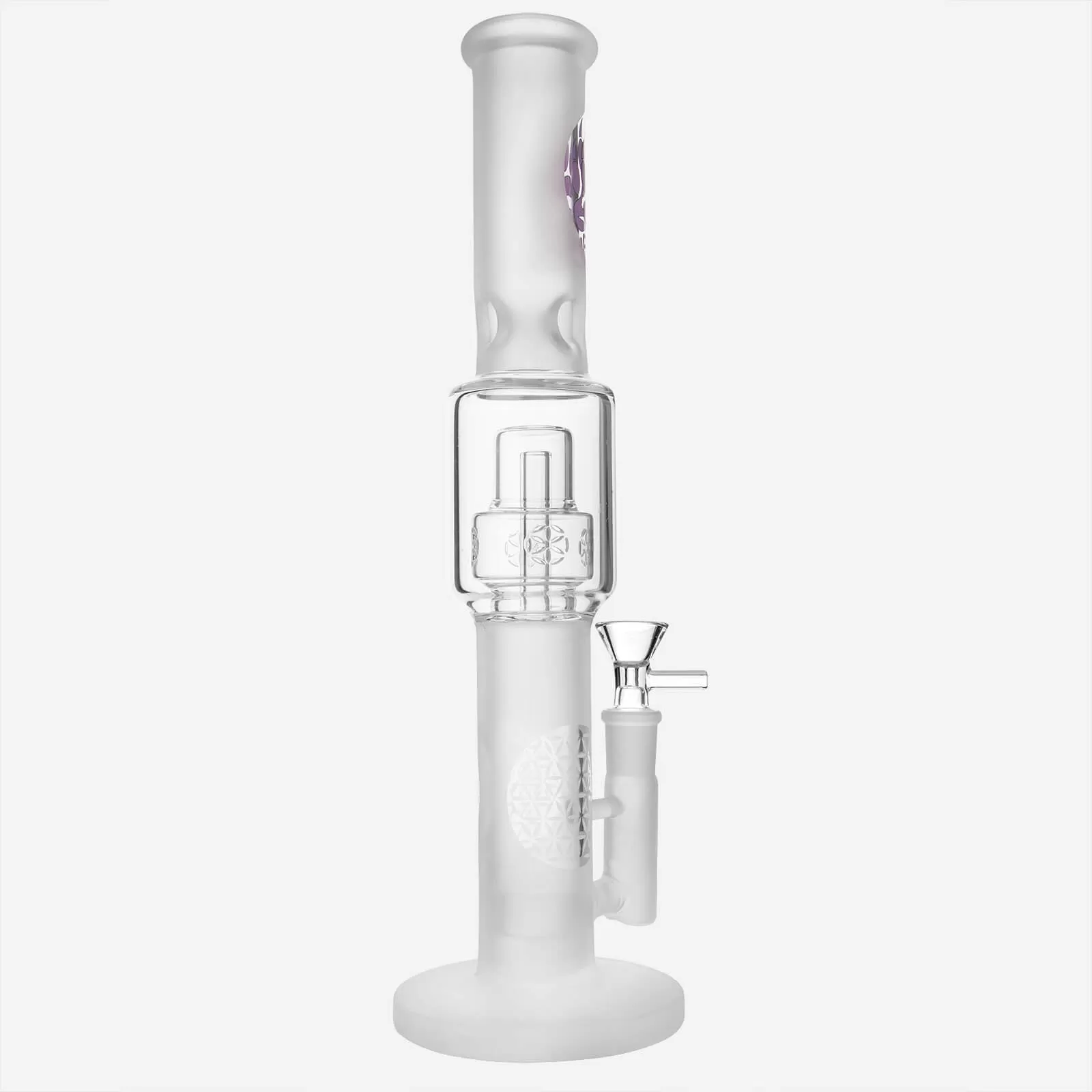 Frosted Glass Bong Seed Of Life Percolator