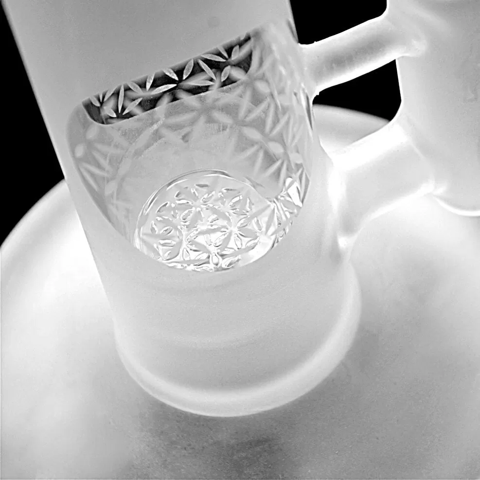 Frosted Glass Bong Seed Of Life Percolator