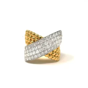 Fusion Diamond Two-Tone Ring in 14K Yellow/White Gold