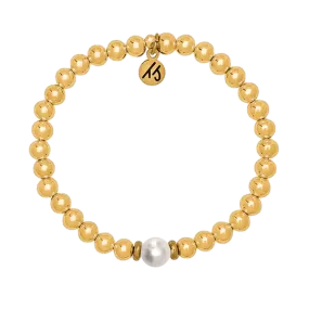 Gold Filled 18kt 6mm-White Pearl