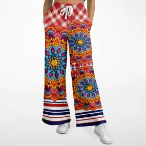 Hippy-Dippy Plaid Eco-Poly Stretchy Phat Bellbottoms